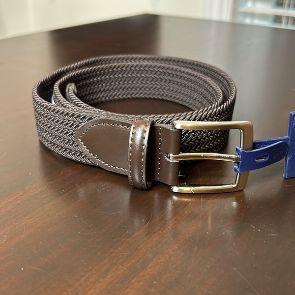 Denver Hayes Men's Woven Stretch Belt Brown New - Picture 3 of 11